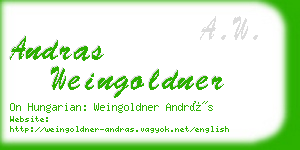 andras weingoldner business card